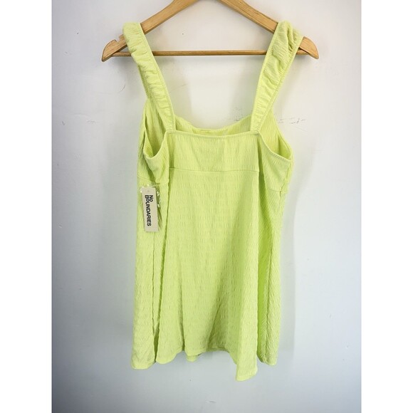 No Boundaries Juniors False Button Front Green Dress L(12-14) New - Picture 6 of 14